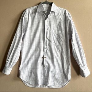 Ermenegildo‎ Zegna Portifino Long Check Pattern Sleeve Shirt Size L